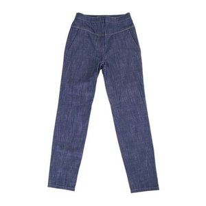 Tibi High Waist Raw Wash Slim Leg Jeans Size 25